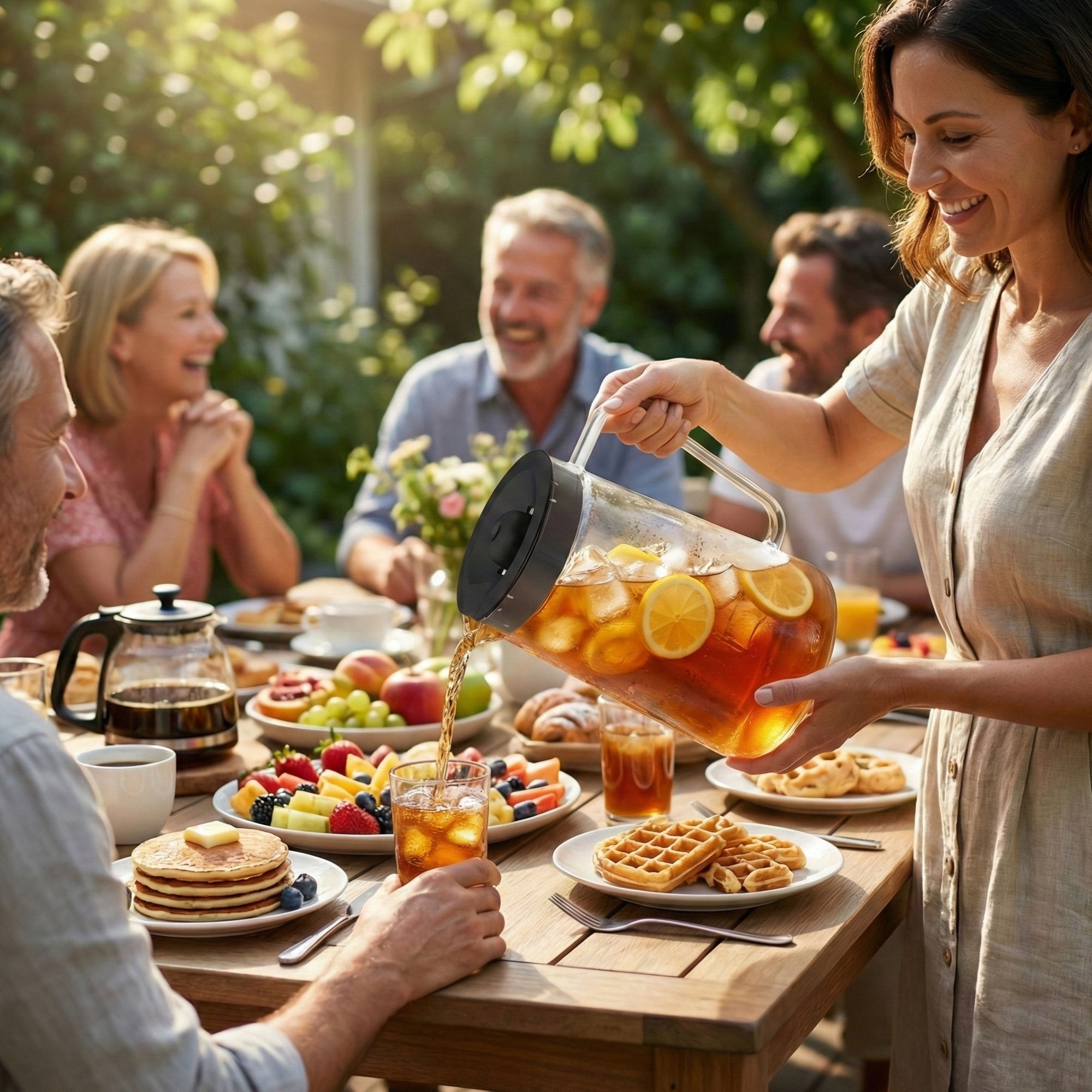 Wirsh Iced Coffee Maker,  Iced Tea Maker with 85 Ounce Pitcher,Strength Control and Reusable Filter